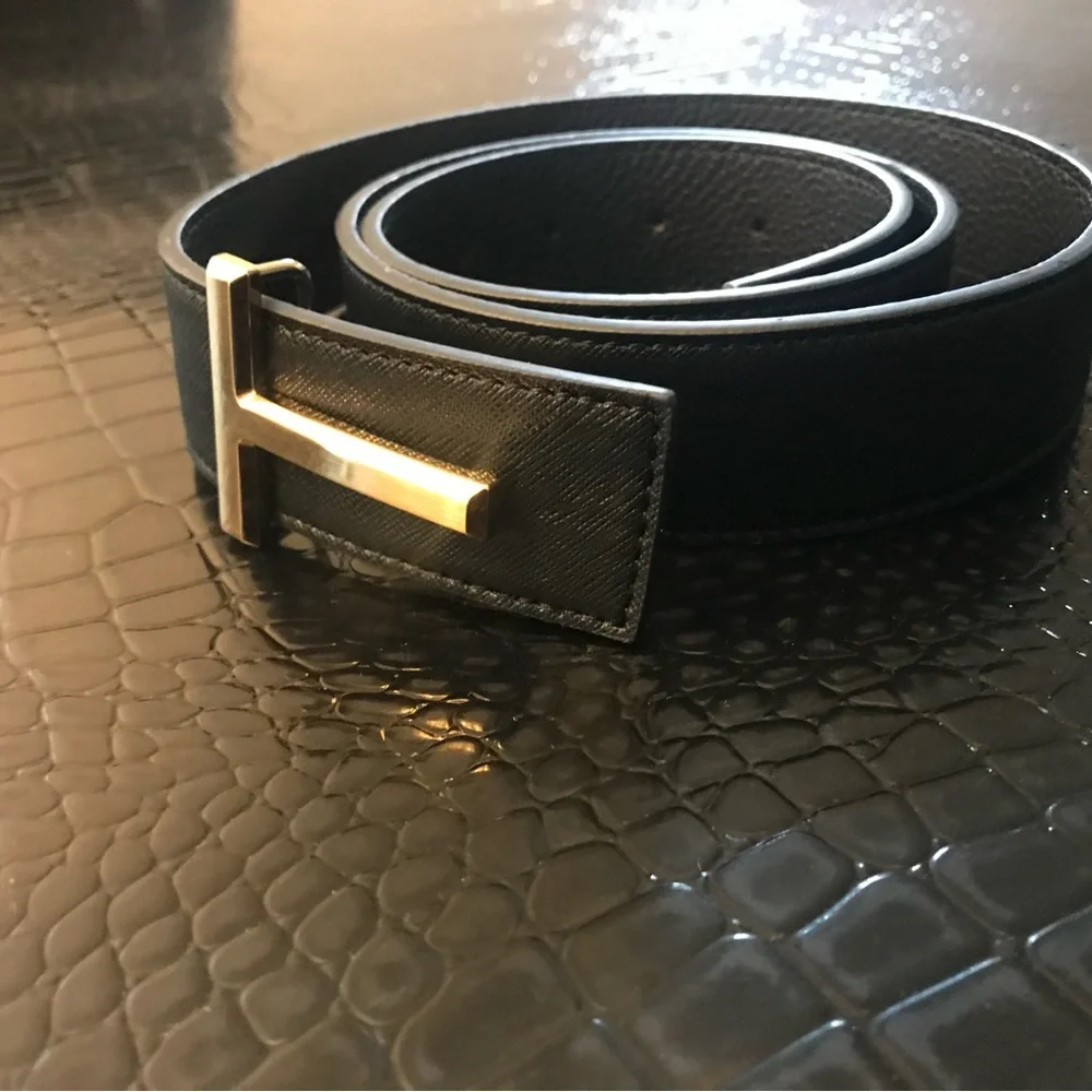 Designer Fashion Belt for men Buckle Gold